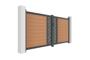 ATHOS ARLBERG 3.5m H.160cm teak composite wood swing gate with aluminum frame thumbnail 3