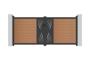 ATHOS VELETA 3.5m H.160cm teak composite wood swing gate with aluminum frame thumbnail 8