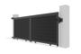 Cancello scorrevole ATHOS in legno massello grigio antracite, altezza 3,5 m (140 cm), con struttura in alluminio e telaio in alluminio. thumbnail 8