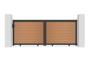 Cancello scorrevole composito in legno massello di teak ATHOS, altezza 3,5 m (140 cm), con telaio in alluminio. thumbnail 2