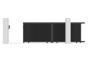 ATHOS 4m H.140cm anthracite grey solid wood sliding composite wood gate with aluminium frame thumbnail 6