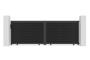 ATHOS 4m H.140cm anthracite grey solid wood sliding composite wood gate with aluminium frame thumbnail 2