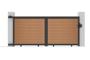Puerta corredera de composite de madera maciza ATHOS de 3,5 m de altura y 160 cm de alto, con marco de aluminio. thumbnail 7