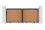 Puerta corredera de composite de madera maciza ATHOS de 3,5 m de altura y 160 cm de alto, con marco de aluminio. thumbnail 2