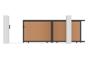 ATHOS 4m H.160cm solid teak sliding composite wood gate with aluminum frame thumbnail 6