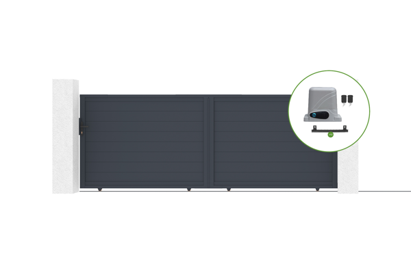 Automatic sliding gate 4m EIGER H.140cm + motor RANGER C300 main image