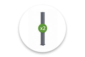 Sada 2 ks hliníkových sloupků EIFEL 15x15 V.166cm - Antracitově šedá main image