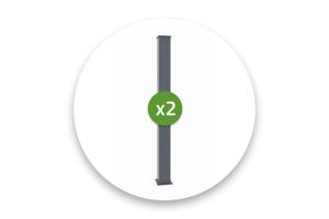 Sada 2 hliníkových sloupků EIFEL 15x15 V.190cm - Antracitově šedá main image