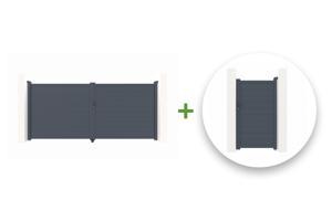 EIGER 300B180 veramo vārtu komplekts + EIGER 100P180 pelēkie vārti main image