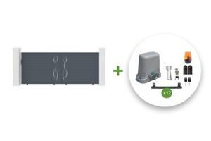 Schiebetor elektrisch 4m LIFE H.160cm + Schiebetorantrieb TANKER C600 main_image