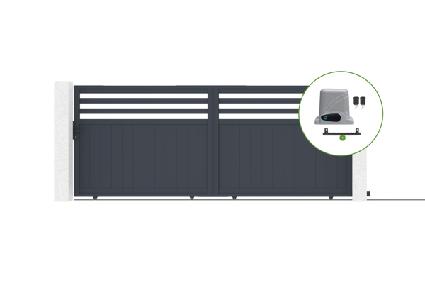 Automatic sliding gate 4m NEVIS H.160cm + motor RANGER C300 main image