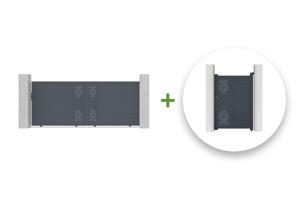 Sliding gate kit 3,5m TRIGLAV H.140cm + side gate 1m TRIGLAV H.140cm aluminium main_image