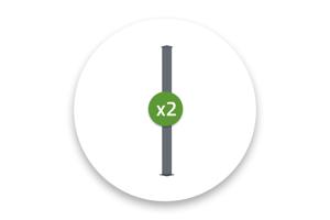 Sada 2 ks hliníkových sloupků EIFEL 10x10 V.190cm - Antracitově šedá main image