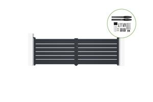 Pelēki elektriski veramie vārti VOGEL 400B120 + HICKER B200 motorizācija main_image