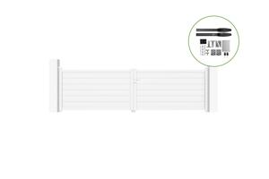 Automatic swing gate 4m EIGER H.115cm white + motor HICKER B200 main_image