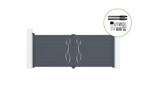 Portail battant motorisé 3,5m LIFE H.140cm + Motorisation HICKER B200 main image