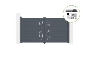 Portail battant motorisé 3m LIFE H.160cm + Motorisation HICKER B200 main_image