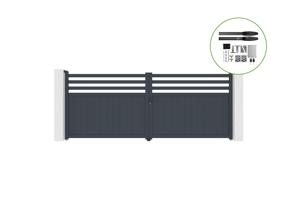 Automatic swing gate 4m NEVIS H.160cm + motor HICKER B200 main_image