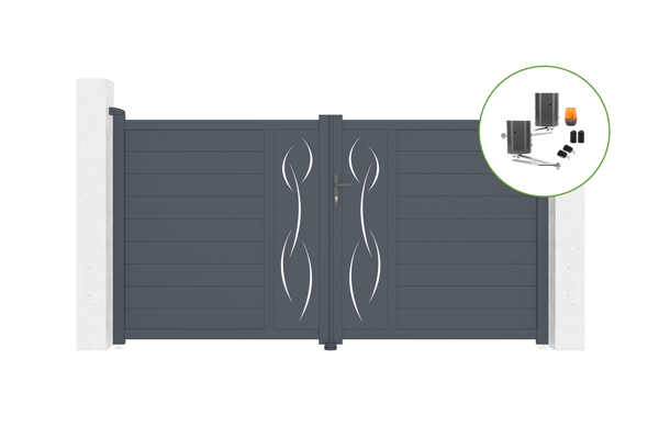 LIFE 300B160 elektrische draaipoort + BUNKER B500 motorisering main image