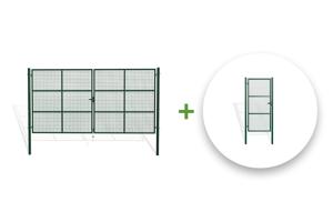 Confezione cancello battente in rete OLGA 400B200 + cancello VERDE da 1 m main_image