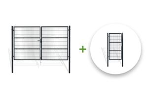 Mesh gate 3m RAZO H.180cm + side gate 1m RAZO H.180cm grey main_image