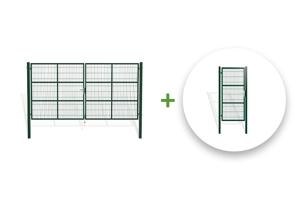 Mesh gate 4m RAZO H.200cm + side gate 1m RAZO H.200cm green main_image