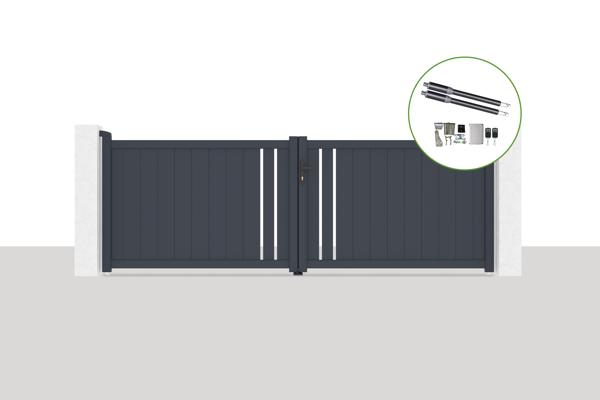 Portail battant électrique 3,5x1,2m GIONA + Motorisation RANGER B150 main image