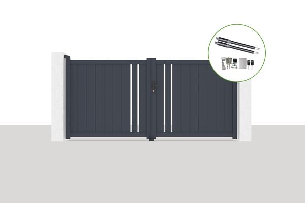 Portail battant électrique 3x1,4m GIONA + Motorisation RANGER B150 main image