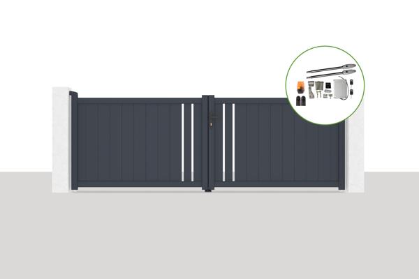 Portail battant électrique 3,5x1,2m GIONA + Motorisation TANKER B250 main image
