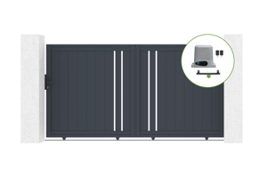 Elektrische schuifpoort 3x1,6m GIONA + RANGER C300 motorisatie main_image