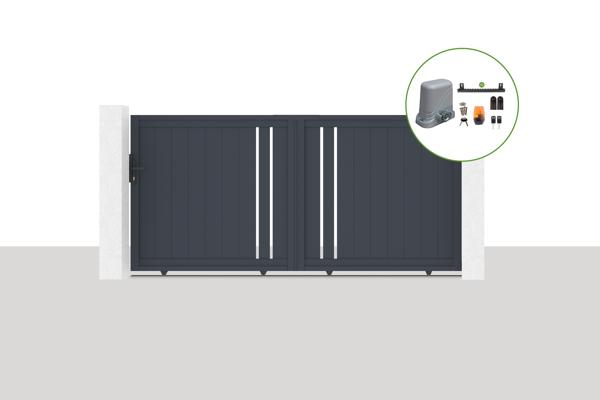 Elektrische schuifpoort 3x1,4m GIONA + TANKER C600 motorisatie main image