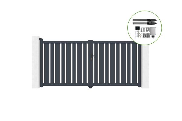 Portail battant électrique 3x1,4m VEYMONT + Motorisation HICKER B200 main image