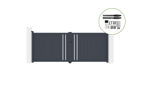 Elektrisches Flügeltor 3,5x1,4m GIONA + Motorisierung HICKER B200 main image