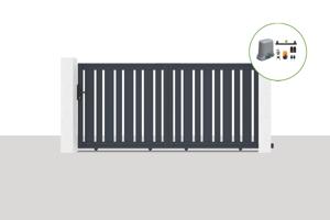 Electric sliding gate 3m VEYMONT H.140cm + motor TANKER C600 main_image