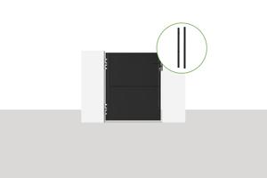 Stalen poort 1M NALI H.120cm Mat zwart + 2 DARIO stalen palen main_image