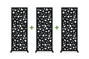 3 dekoratīvo paneļu komplekts SUNNY Black H.160cm pilna raksta main image