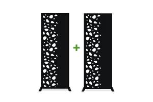 Lot de 2 panneaux décoratifs SUNNY noir H.160cm motifs côté gauche main image