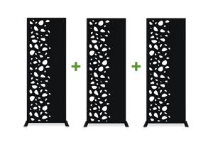 3 dekoratīvo paneļu komplekts SUNNY Black H.160cm kreisās puses raksti main image