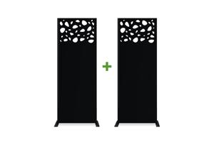 Komplektā 2 dekoratīvie paneļi SUNNY Black H.160cm raksti augšpusē main image