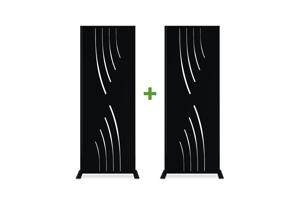 2 dekoratīvo paneļu komplekts VELETA Black H.160cm pilna raksta main image