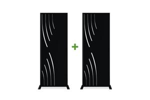 2 dekoratīvo paneļu komplekts VELETA Black H.160cm kreisās puses raksti main image