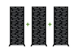 3 dekoratīvo paneļu komplekts ARLBERG Black H.160cm pilna raksta main image