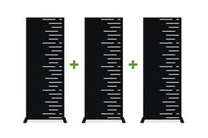 3 dekoratīvo paneļu komplekts ARLBERG Black H.160cm labās puses raksti main image