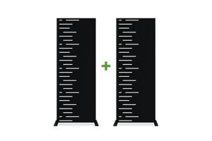 Lot de 2 panneaux décoratifs ARLBERG noir H.160cm motifs côté gauche main image