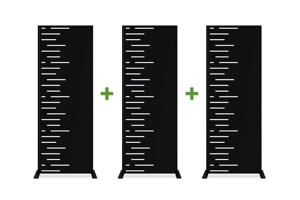 3 dekoratīvo paneļu komplekts ARLBERG Black H.160cm kreisās puses raksti main image
