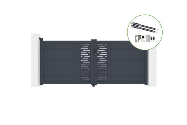 Flügeltor 3m ARLBERG H.120cm Aluminium + RANGER B150 Motorisierung main image