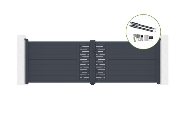 Flügeltor 4m ARLBERG H.120cm Aluminium + RANGER B150 Motorisierung main image
