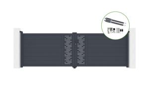 Draaipoort 4m ARLBERG H.120cm aluminium + RANGER B150 motorisering main_image