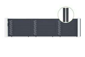 Sliding gate kit 6m ARLBERG H.140cm + 2 gate posts EIFEL 20x20cm grey main_image