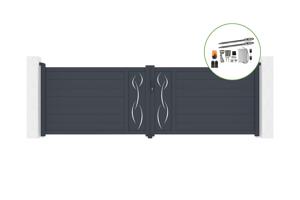 Cancello battente 4m LIFE H.120cm alluminio + motorizzazione TANKER B250 main_image